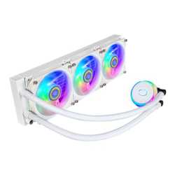 Cooler Master MasterLiquid Pro PL360 Flux AiO Liquid CPU Cooler, White, Universal Socket, 360mm Radiator, PWM 2300RPM Cooling Fa