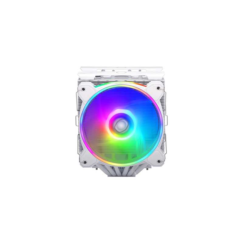 Cooler Master Hyper 622 Halo Dual-Tower CPU Cooler, White, 6 Heatpipes, 2x 120mm RGB Fans, Intel/AMD
