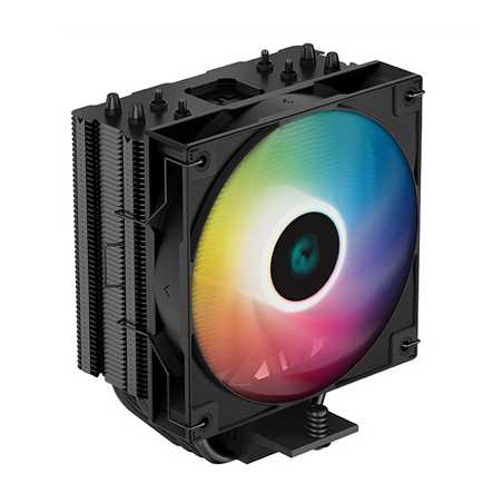 DeepCool AG400 BK ARGB Fan CPU Cooler, Universal Socket, High Efficiency 120mm PWM Addressable RGB Fan, 2000RPM, 4 Heat Pipes, 2