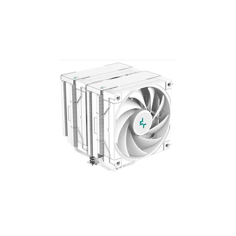 DeepCool AK620 WH Fan CPU Cooler, Universal Socket, Dual Powerful 120mm FDB PWM White Fans, 1850RPM, 6 Heat Pipes, 260W Heat Dis