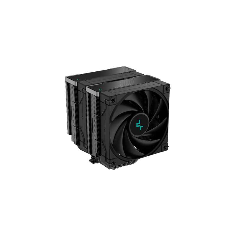 DeepCool AK620 ZERO DARK CPU Cooler, 2x120mm Fan, 1850rpm, 68.99 CFM, PWM, Aluminium Fins, Copper Heatpipes, Intel/AMD