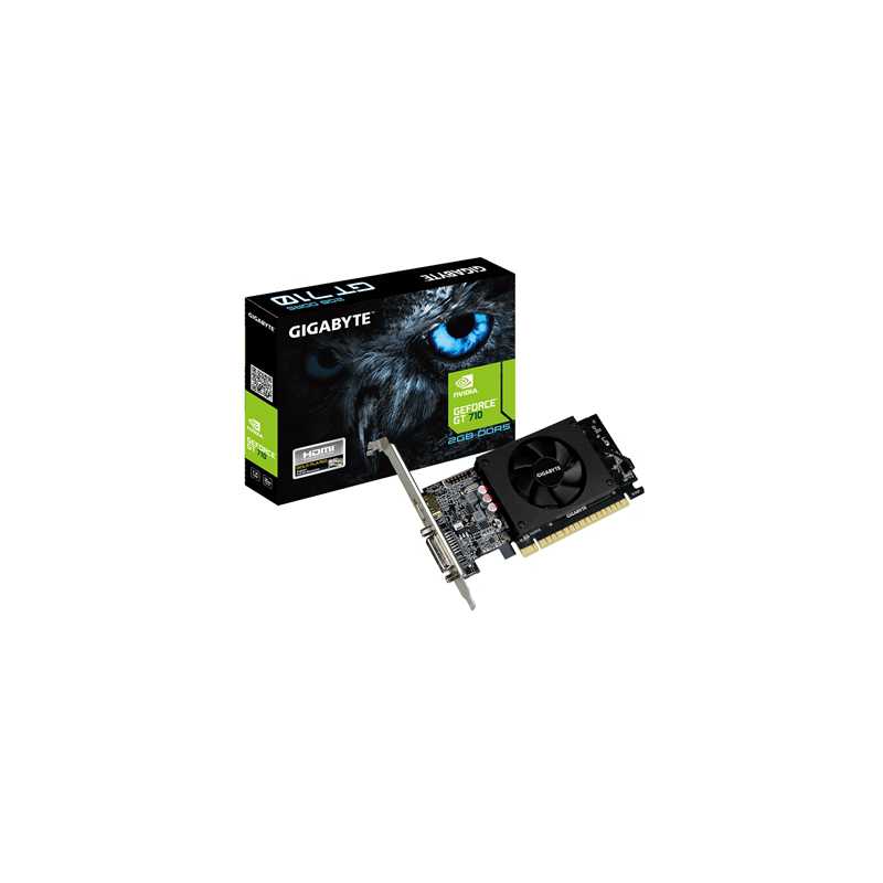 Gigabyte GeForce GT 710 2GB GDDR5 Single Fan Cooling System Low Profile Graphics Card