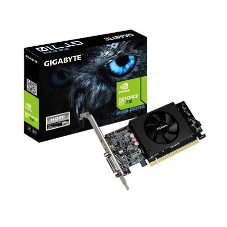 Gigabyte GeForce GT 710 2GB GDDR5 Single Fan Cooling System Low Profile Graphics Card