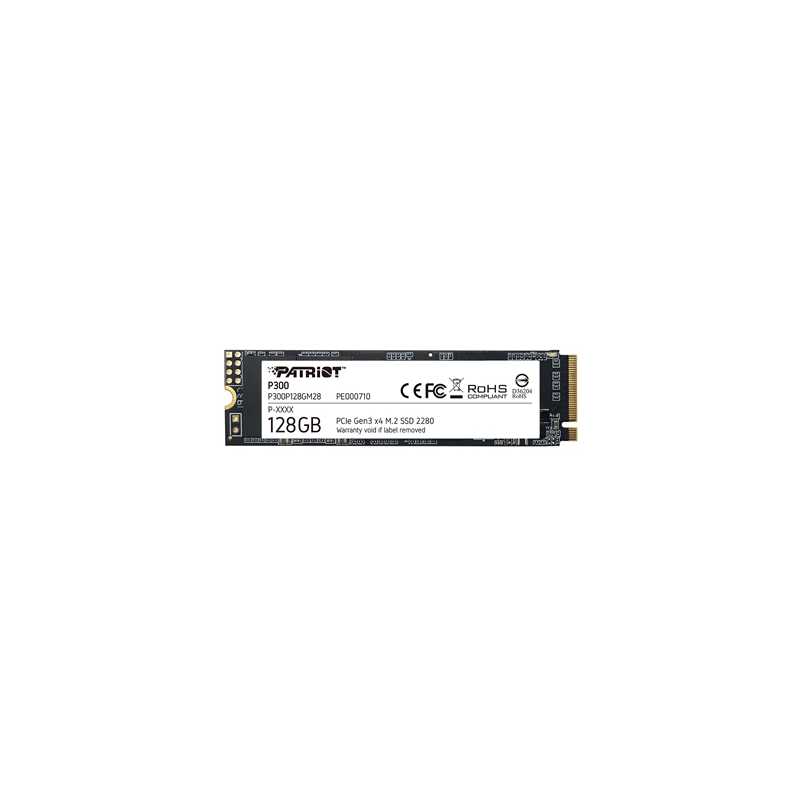 Patriot P300 (P300P128GM28) 128GB NVMe M.2 Interface, PCIe x3, 2280 Length, Read 1600MB/s, Write 600MB/s, 3 Year Warranty