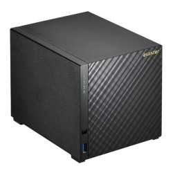 ASUSTOR AS3204T 4-Bay NAS Enclosure (No Drives), Quad Core CPU, 2GB DDR3L, HDMI, USB3, Diamond-Plate Finish