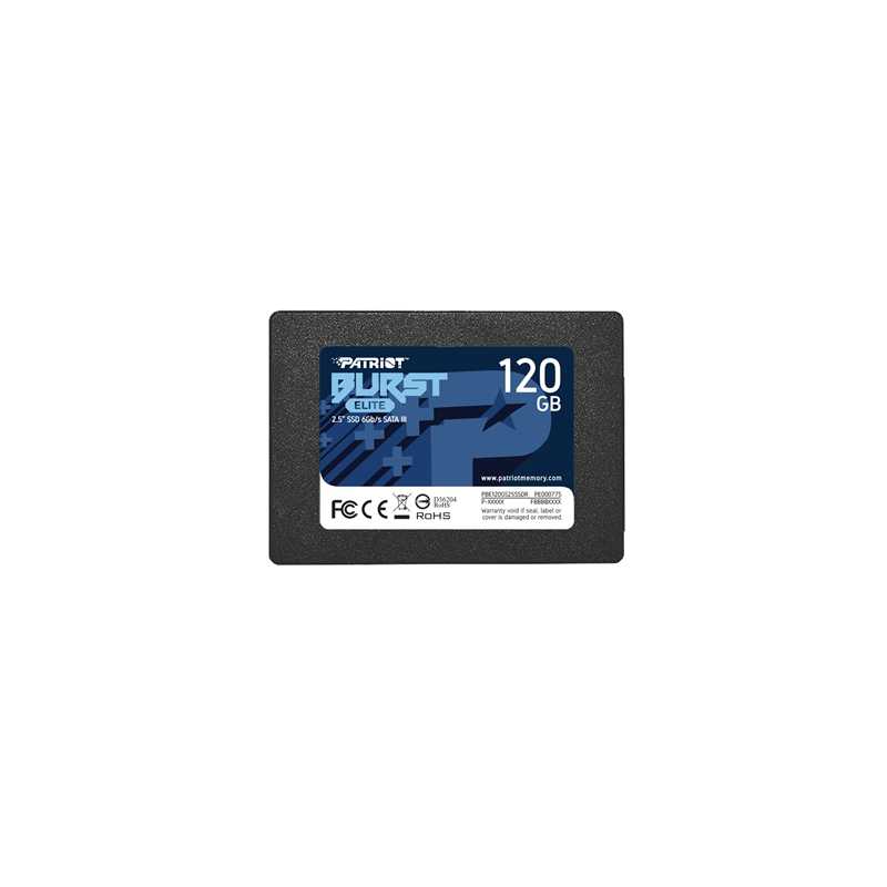 Patriot Elite (PBE120GS25SSDR) 120GB 2.5 Inch SSD, Sata 3 Interface, Read 450MB/s, Write 320MB/s,3 Year Warranty