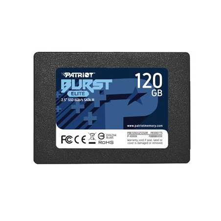 Patriot Elite (PBE120GS25SSDR) 120GB 2.5 Inch SSD, Sata 3 Interface, Read 450MB/s, Write 320MB/s,3 Year Warranty