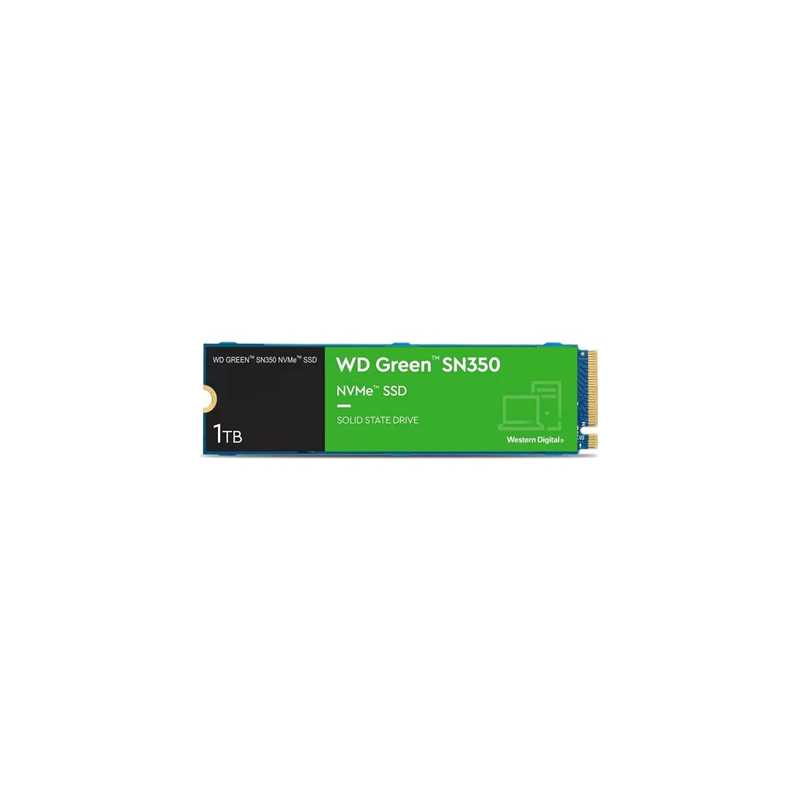 WD Green SN350 (WDS100T3G0C) 1TB NVMe M.2 Interface, PCIe x3 x4, 2280 Length, Read 3200MB/s, Write 2500MB/s, 3 Year Warranty