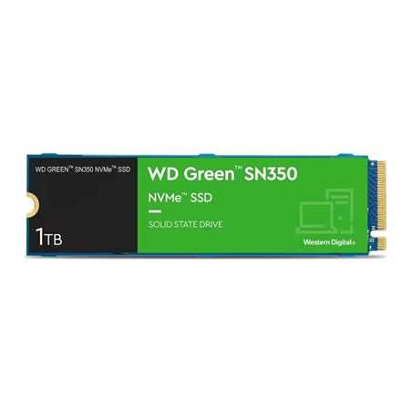 WD Green SN350 (WDS100T3G0C) 1TB NVMe M.2 Interface, PCIe x3 x4, 2280 Length, Read 3200MB/s, Write 2500MB/s, 3 Year Warranty