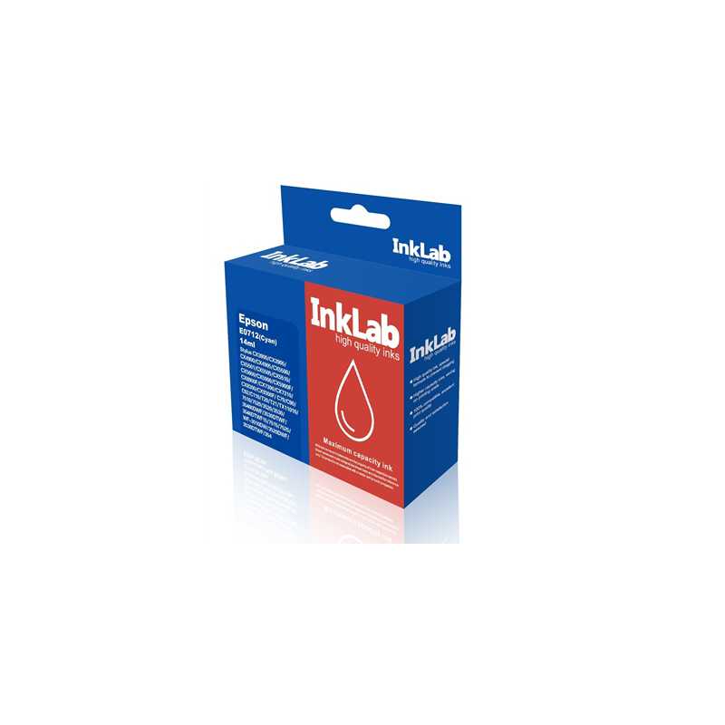 InkLab 712 Epson Compatible Cyan Replacement Ink