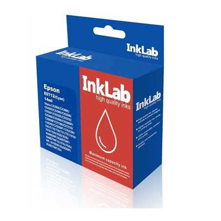 InkLab 712 Epson Compatible Cyan Replacement Ink