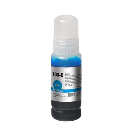 InkLab 103 Epson Compatible EcoTank Cyan ink bottle