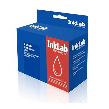 InkLab 2621 Epson Compatible Black Replacement Ink