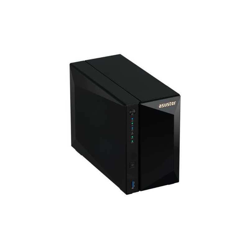 ASUSTOR AS4002T 2-Bay NAS Enclosure (No Drives), Dual Core 1.6GHz CPU, 2GB DDR4, 10G LAN, Hot Swap, USB 3.0