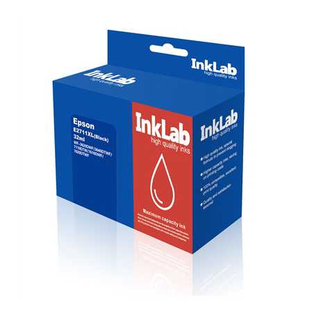 InkLab 27 XL Epson Compatible Black Replacment Ink