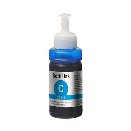 InkLab 6642 Epson Compatible EcoTank Cyan ink bottle