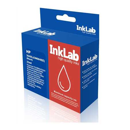 InkLab 364 XL HP Compatible Black Replacement Ink