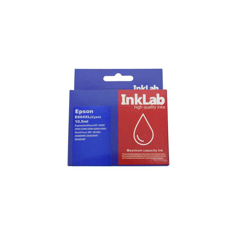 InkLab 604 Epson Compatible Cyan Replacement Ink