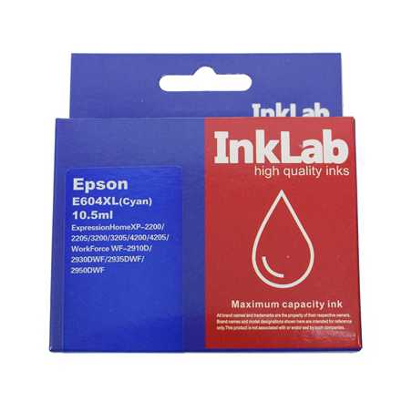 InkLab 604 Epson Compatible Cyan Replacement Ink