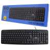 Evo Labs KD-101LUK Wired Keyboard, USB Plug and Play, Full Size, Qwerty UK Layout, Ideal for Home or Office, Black