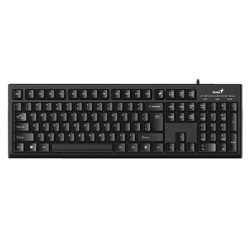 Genius KB-100 Wired Smart Keyboard, USB Plug and Play, Customizable Function Keys, Multimedia, Full Size UK Layout Design for Ho