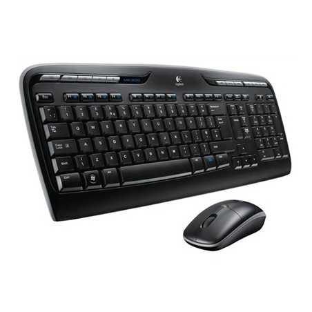 Logitech MK330 Wireless Keyboard and Mouse Combo for Windows, 2.4 GHz Wireless with USB-Receiver, Portable Mouse, Multimedia Key