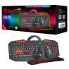 Marvo Scorpion CM375 4-in-1 Gaming Bundle, Wired Keyboard, Mouse, Headset and Mouse Pad, 7 Colour LED, Multimedia, Anti-ghosting