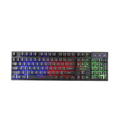 Marvo Scorpion K605 Gaming Keyboard, 3 Colour LED Backlit, USB 2.0, Frameless Design with Multi-Media and Anti-ghosting Keys, UK