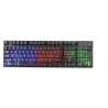 Marvo Scorpion K605 Gaming Keyboard, 3 Colour LED Backlit, USB 2.0, Frameless Design with Multi-Media and Anti-ghosting Keys, UK