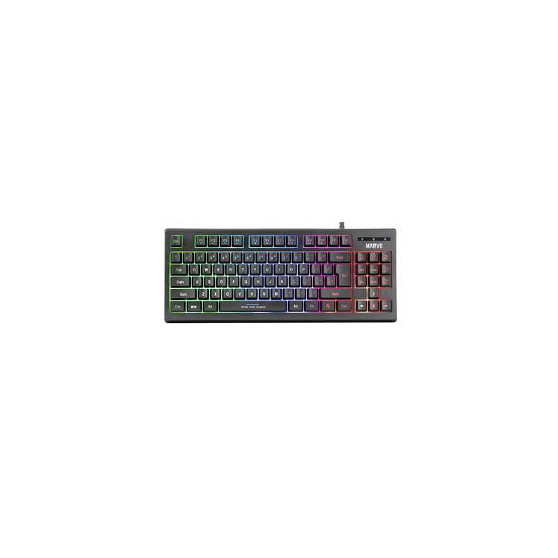 Marvo Scorpion K607 80% TKL Layout Gaming Keyboard, Multimedia, USB 2.0, Full Anti-ghosting, Ergonomic Compact Design, 3 Colour 