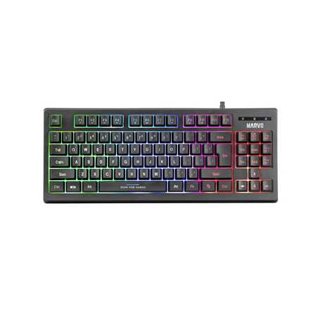 Marvo Scorpion K607 80% TKL Layout Gaming Keyboard, Multimedia, USB 2.0, Full Anti-ghosting, Ergonomic Compact Design, 3 Colour 
