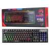 Marvo Scorpion K616A Gaming Keyboard, 3 Colour LED Backlit, USB 2.0, Frameless and Compact Design with Multi-Media and Anti-ghos