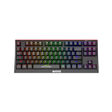 Marvo Scorpion KG953W-UK Wireless Mechanical Gaming Keyboard with Red Switches, 80% TKL Design, Tri-Mode Connection, 2.4GHz Wire