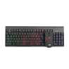 Marvo Scorpion KW512 Wireless Keyboard and Mouse Bundle, 12 Multimedia Keys, 3 Colour LED Backlit with 7 Lighting Modes, Optical