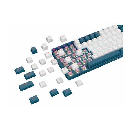Royalaxe R87 Hot Swappable Mechanical Keyboard, 80% TKL Design, 89 Keys, 2.4GHz, Bluetooth 5.0 or Wired Connection, TTC Golden-P