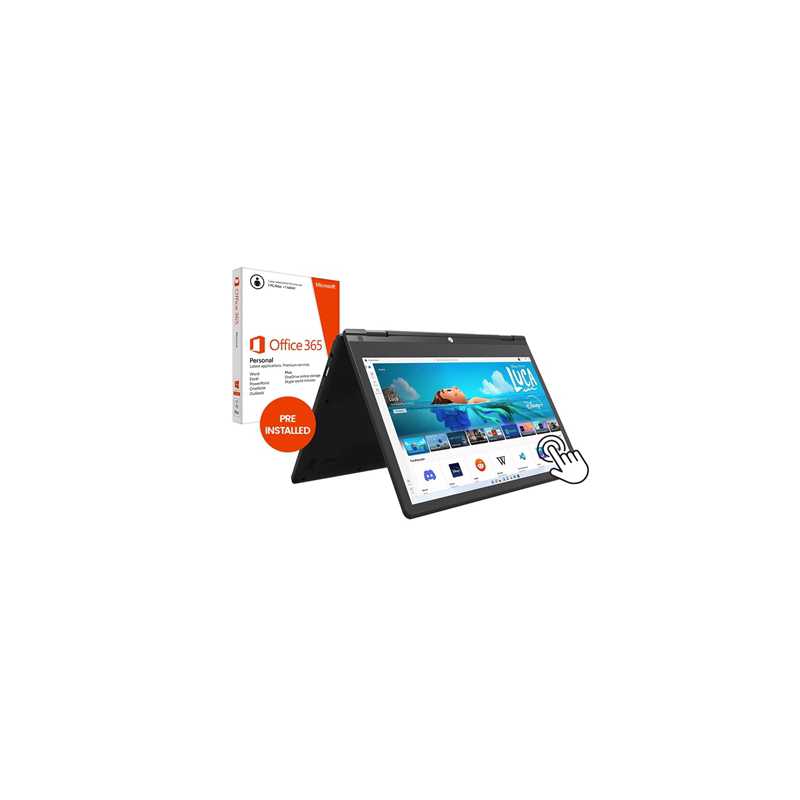 Geo GeoFlex 2-in-1 Touchscreen Laptop, 11.6 Inch, Intel Celeron N4020 Processor, 4GB RAM, 64GB SSD, Windows 11 Home S with 1 Yea