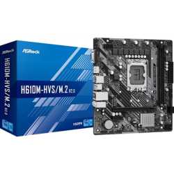 ASRock H610M-HDV/M.2 R2.0 Motherboard, Intel Socket 1700,Supports 14th, 13th & 12th Gen, DDR4, Micro ATX, 6 Phase Power Design, 