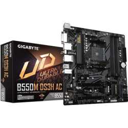Gigabyte B550M MicroATX Motherboard with Pure Digital VRM Solution, PCIe 4.0 x16 Slot, Dual PCIe 4.0/3.0 M.2 Connectors, Intel D