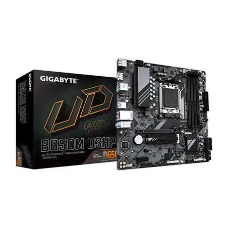 Gigabyte B650M D3HP DDR5 Motherboard, AMD Socket AM5, Micro ATX, 1x PCIe 4.0 x16, 1x PCIe 3.0 x1, 2x M.2 2280 PCIe 4.0, Realtek 
