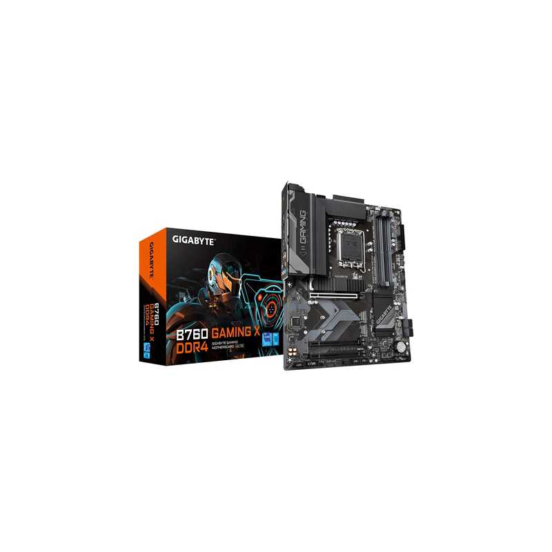 Gigabyte B760 GAMING X DDR4 Motherboard, Intel Socket 1700, 12th/13th Gen, 3 x PCIe 4.0 M.2, ATX, Front USB Type C, 2.5GbE LAN, 