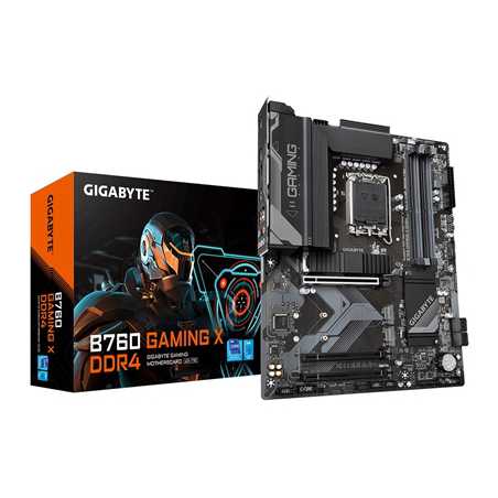 Gigabyte B760 GAMING X DDR4 Motherboard, Intel Socket 1700, 12th/13th Gen, 3 x PCIe 4.0 M.2, ATX, Front USB Type C, 2.5GbE LAN, 