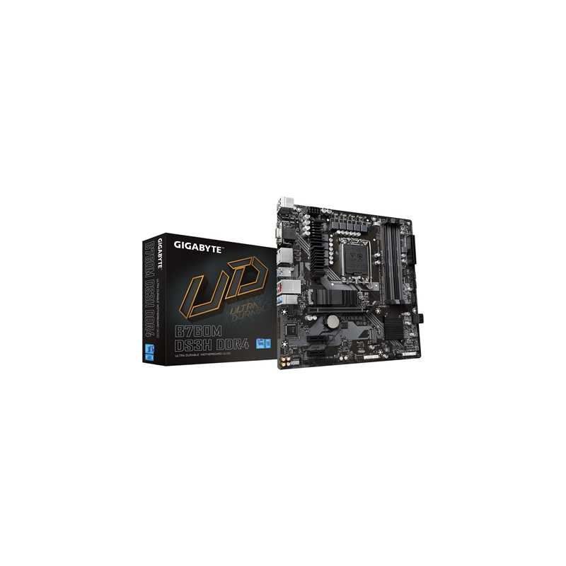 Gigabyte B760M DS3H DDR4 Motherboard, Intel Socket 1700, 12th/13th Gen, 1x PCIe 4.0 x16, 2 x PCIe 4.0 M.2, Micro ATX, USB Type-C