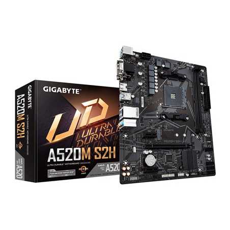 Gigabyte A520M S2H AMD Socket AM4 Micro ATX HDMI/DVI/VGA USB 3.2 Gen1 M.2 Motherboard