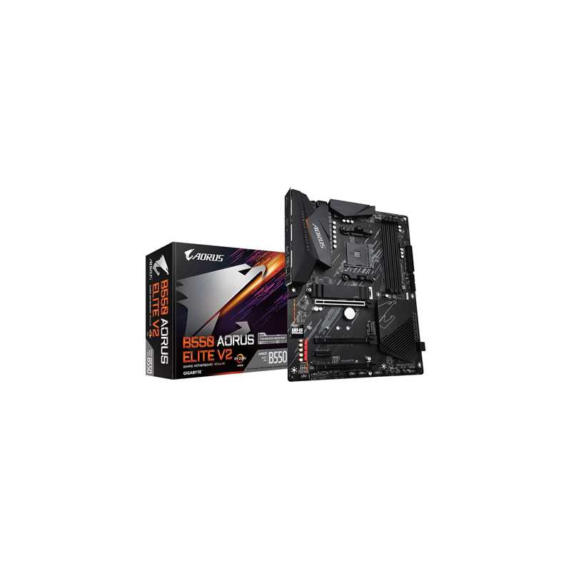 Gigabyte B550 AORUS ELITE V2 AMD Socket AM4 ATX HDMI/DIsplayPort M.2 RGB USB 3.2 Type-C Motherboard