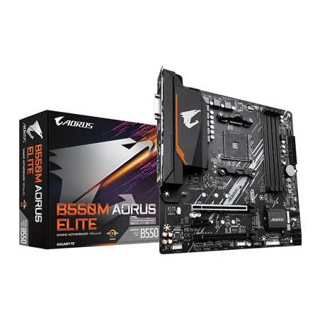 Gigabyte B550M AORUS ELITE AMD Socket AM4 Micro ATX DVI/HDMI M.2 USB 3.2 Gen1 Motherboard