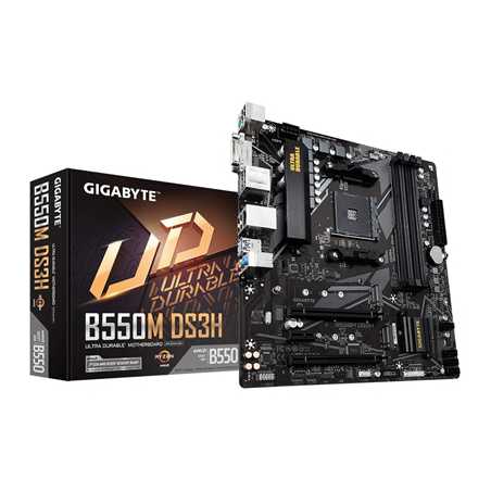 Gigabyte B550M DS3H AMD Socket AM4 Micro ATX DVI/HDMI USB 3.2 M.2 Motherboard