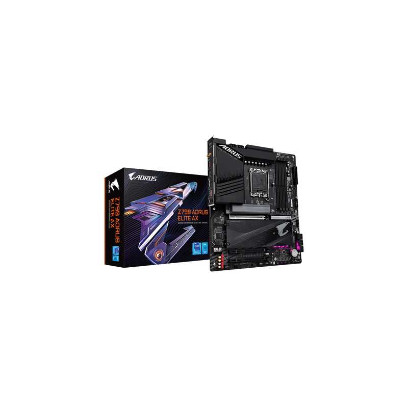 Gigabyte Z790 AORUS ELITE AX DDR5 Motherboard, Intel Socket 1700, 12/13th Gen, 1x PCIe 5.0 x16, 4x PCIe 4.0 x4, 1x PCIe 3.0 x4, 