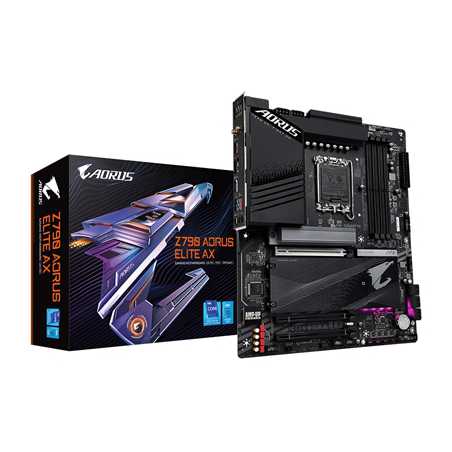 Gigabyte Z790 AORUS ELITE AX DDR5 Motherboard, Intel Socket 1700, 12/13th Gen, 1x PCIe 5.0 x16, 4x PCIe 4.0 x4, 1x PCIe 3.0 x4, 