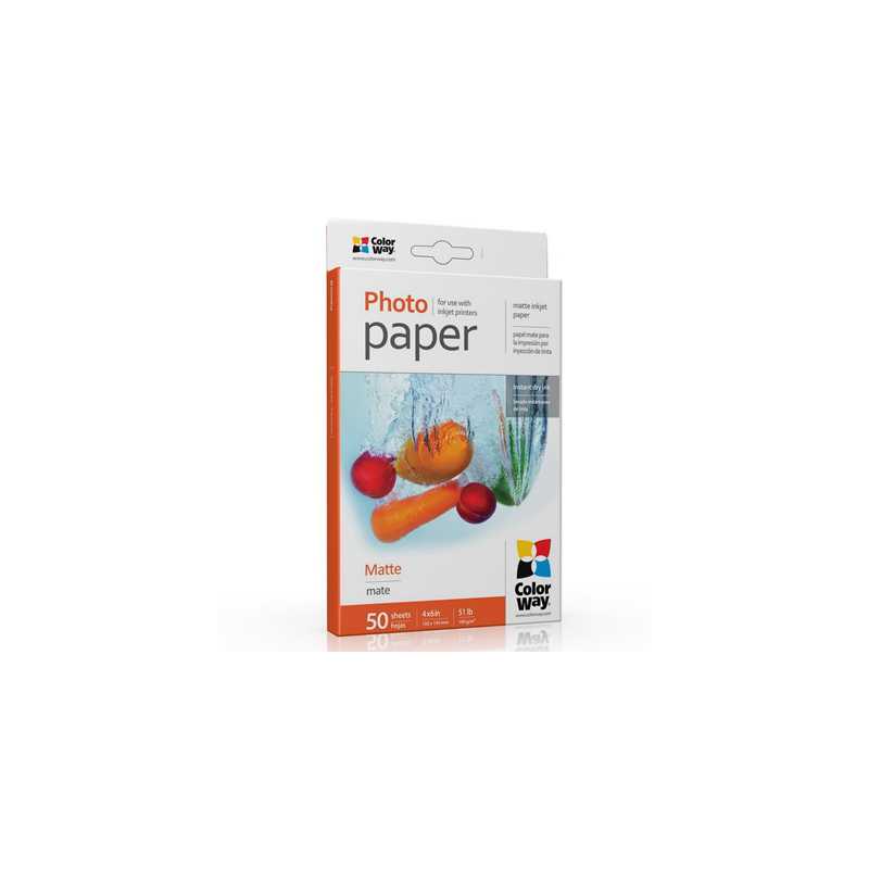 ColorWay Matte 6x4 190gms Photo Paper 50 Sheets