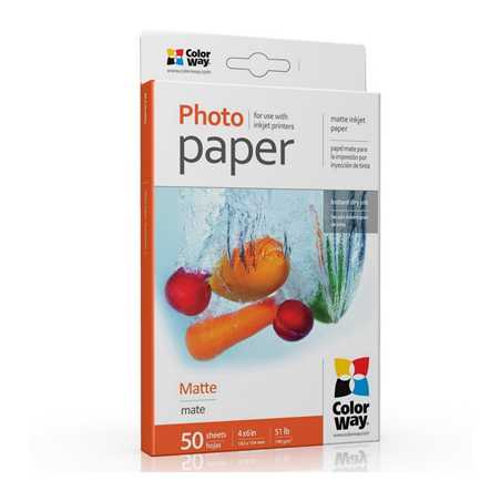 ColorWay Matte 6x4 190gms Photo Paper 50 Sheets